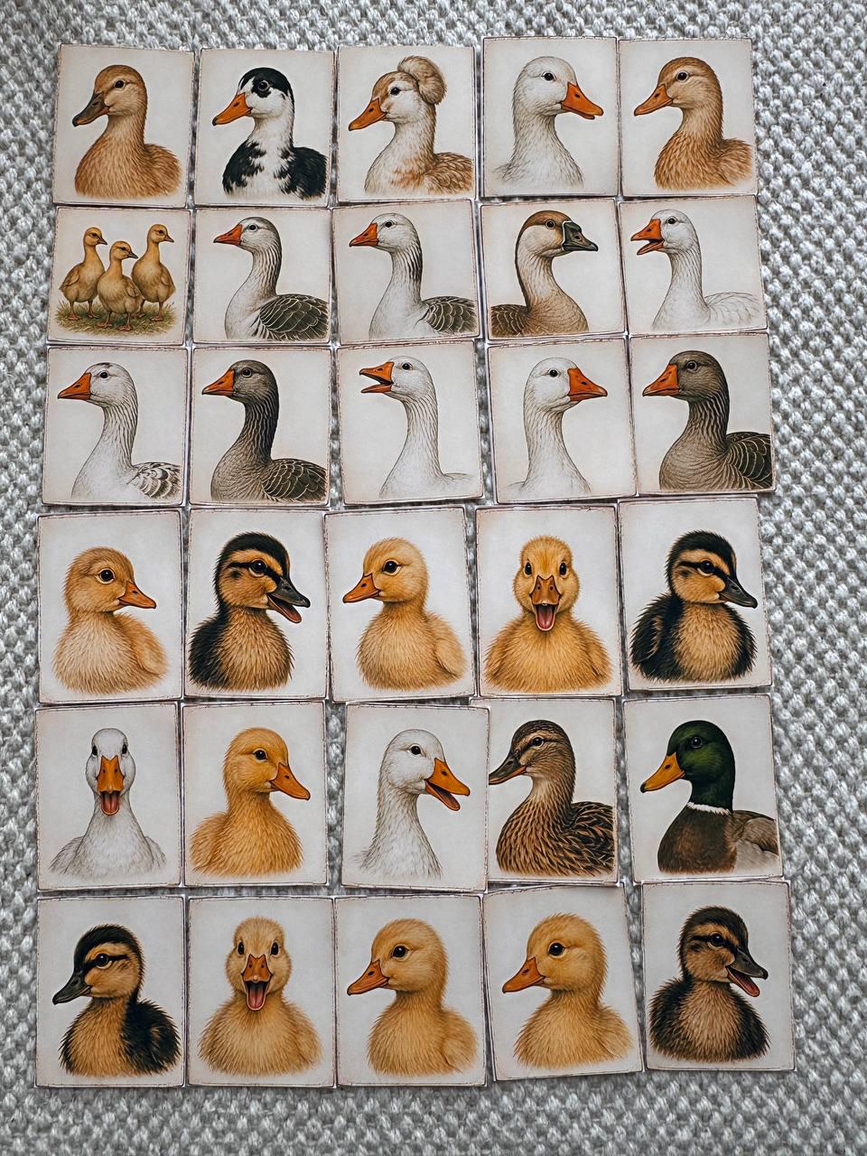 Set of 30 Duck Stickers Set, Vintage Duckling Stickers, Farm Animal Scrapbook Stickers, Cottagecore Planner Stickers,Cute Goose Duck Journal