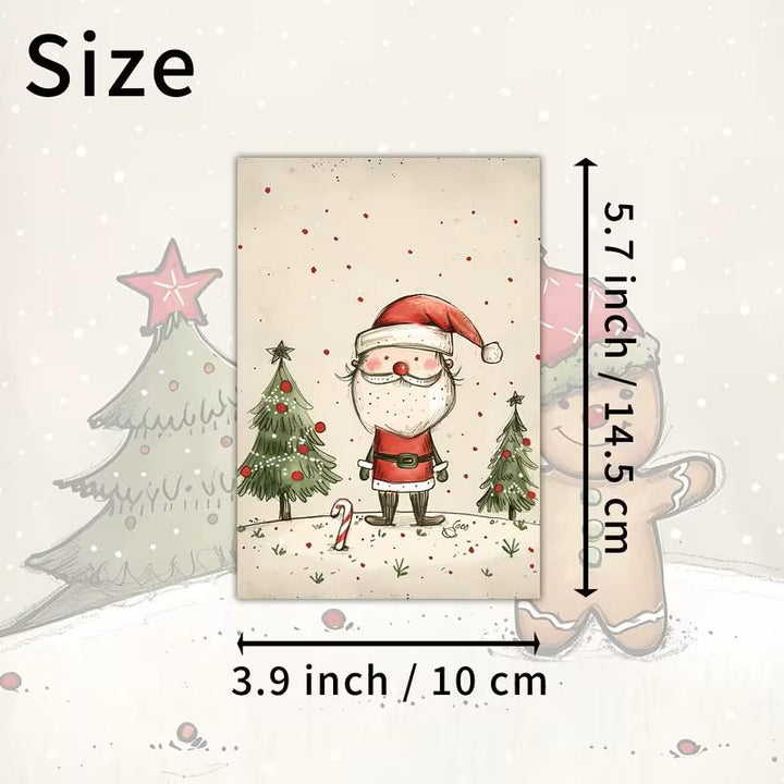 Set of 20 Cute Christmas Journal Cards Set, Whimsical Holiday Ephemera, Scandinavian Xmas Scrapbook Cards, Winter Junk Journal Kit, Nordic