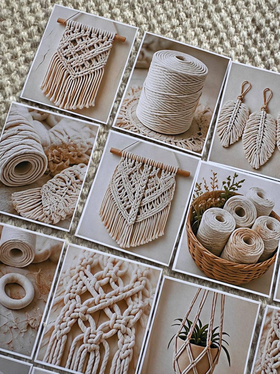 Set of 30 Macrame Stickers Set, Boho Scrapbook Stickers, Neutral Aesthetic Planner Stickers, Craft Room Decor Stickers,Junk Journal Supplies