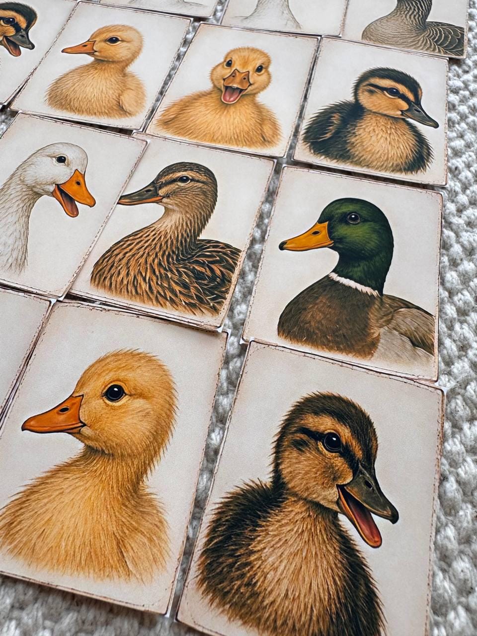 Set of 30 Duck Stickers Set, Vintage Duckling Stickers, Farm Animal Scrapbook Stickers, Cottagecore Planner Stickers,Cute Goose Duck Journal