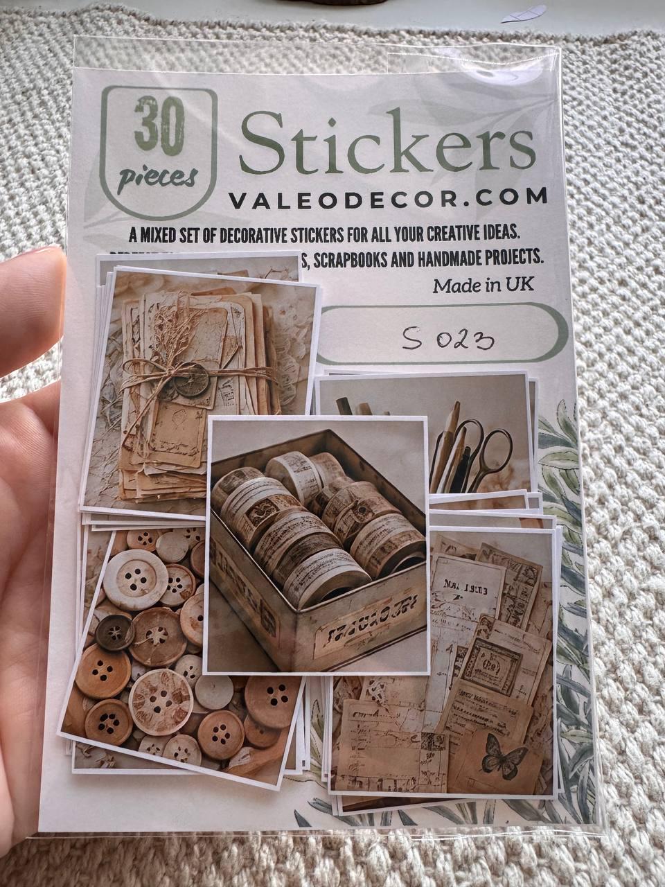 Set of 30 Vintage Junk Journal Stickers Set, Beige Ephemera Scrapbook Stickers, Neutral Journal, Antique Paper Craft, Cottagecore Ephemera