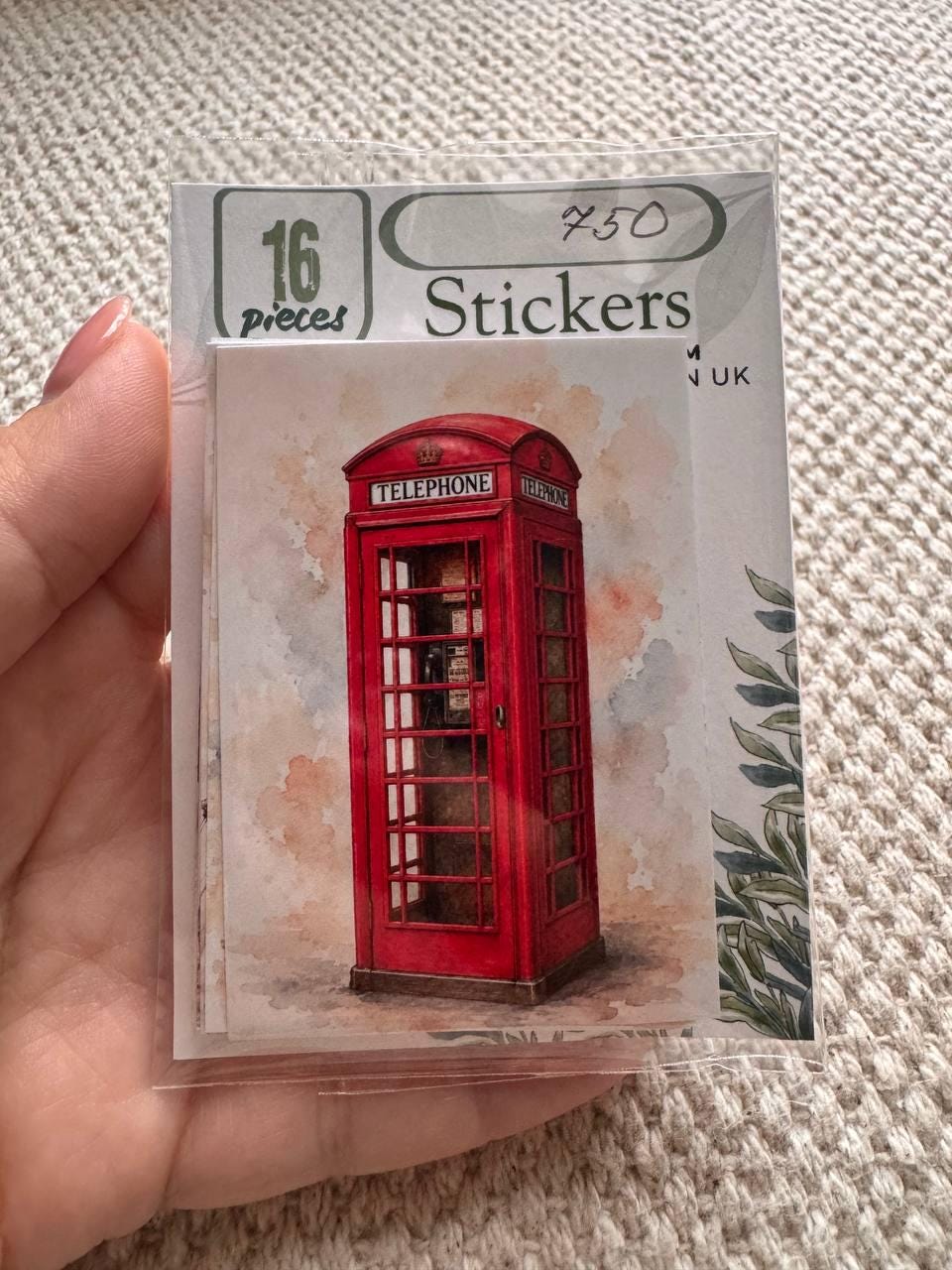 London Stickers Set of 16, Vintage London Ephemera, British Landmarks Stickers, Travel Journal Decor, UK Handmade