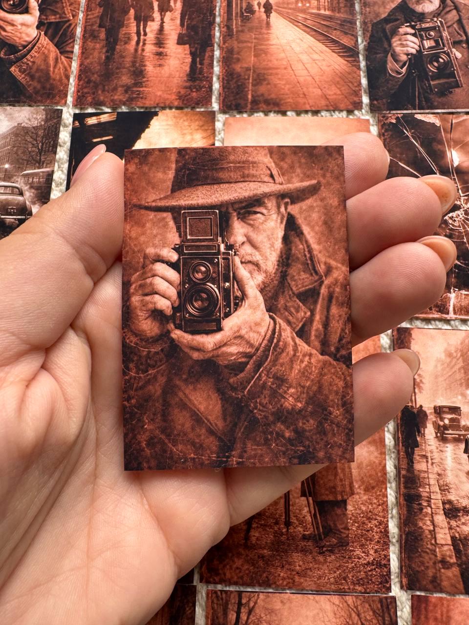 Vintage Photographer Stickers Set of 16, Retro Camera Journal Stickers, Sepia Photography Ephemera, Junk Journal UK Craft