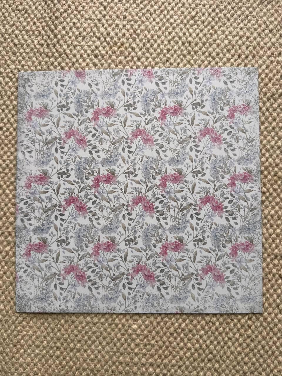 Shabby Love Scrapbook Paper Pad 8x8, Fabrika Decoru Double Sided Cardstock, Floral Paper, Junk Journal Supplies