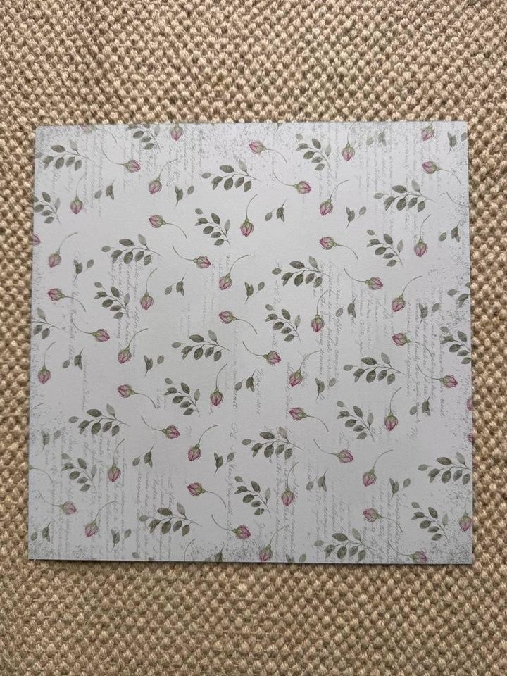 Shabby Love Scrapbook Paper Pad 8x8, Fabrika Decoru Double Sided Cardstock, Floral Paper, Junk Journal Supplies