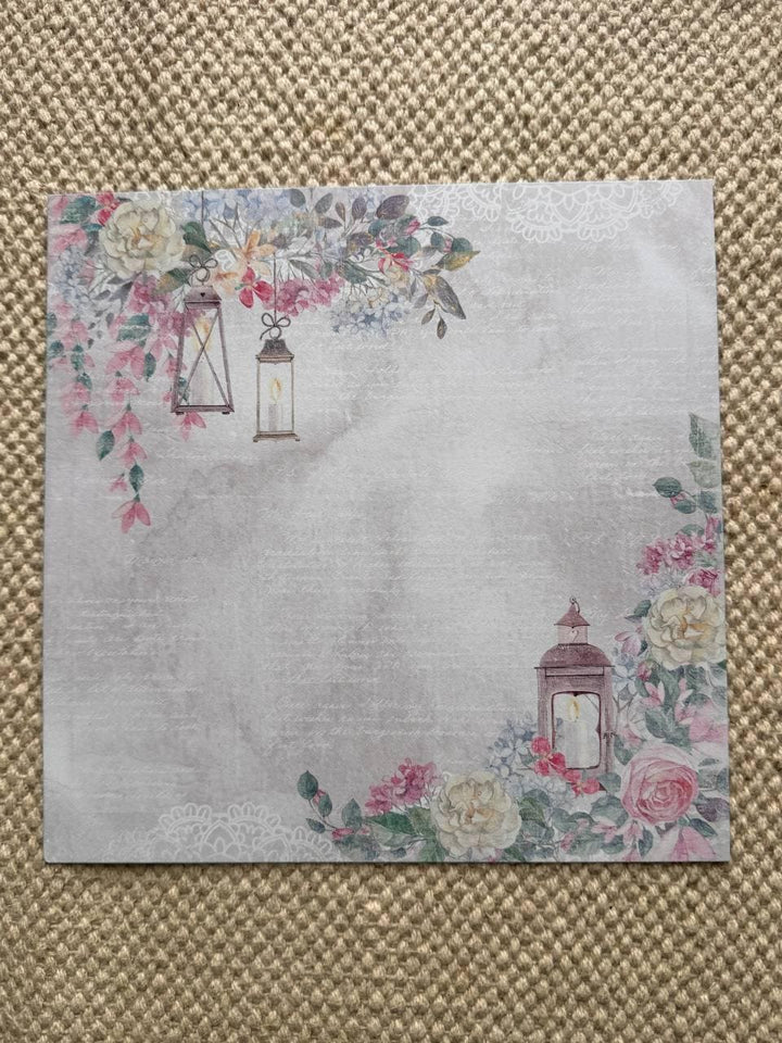 Shabby Love Scrapbook Paper Pad 8x8, Fabrika Decoru Double Sided Cardstock, Floral Paper, Junk Journal Supplies