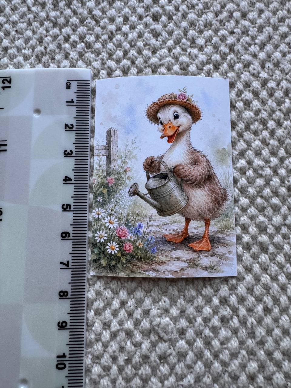 Cute Duck Stickers Set of 16, Watercolor Duckling Stickers, Handmade in UK, Scrapbook Journal Planner Decor, Cottagecore Gift