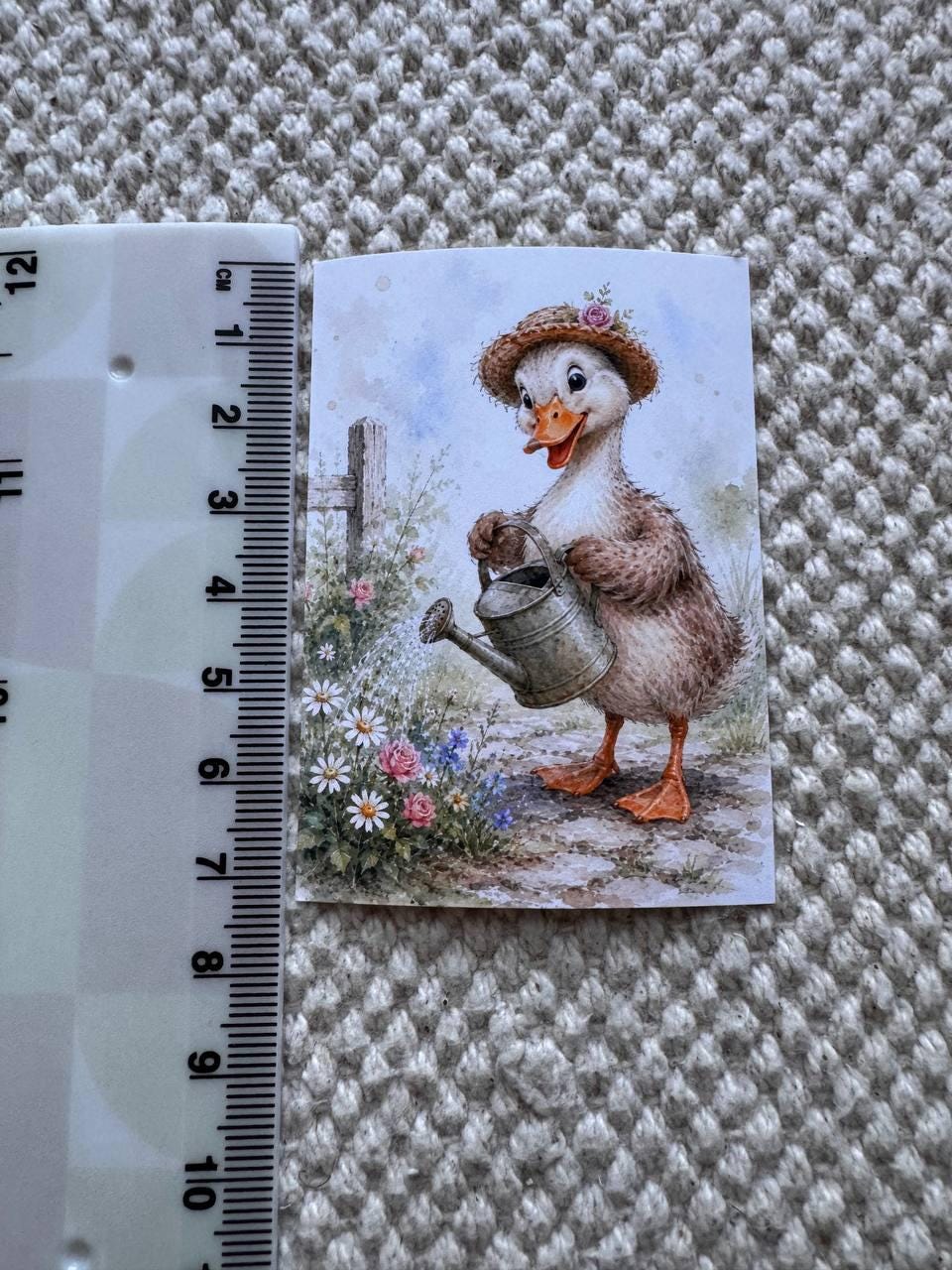 Cute Duck Stickers Set of 16, Watercolor Duckling Stickers, Handmade in UK, Scrapbook Journal Planner Decor, Cottagecore Gift