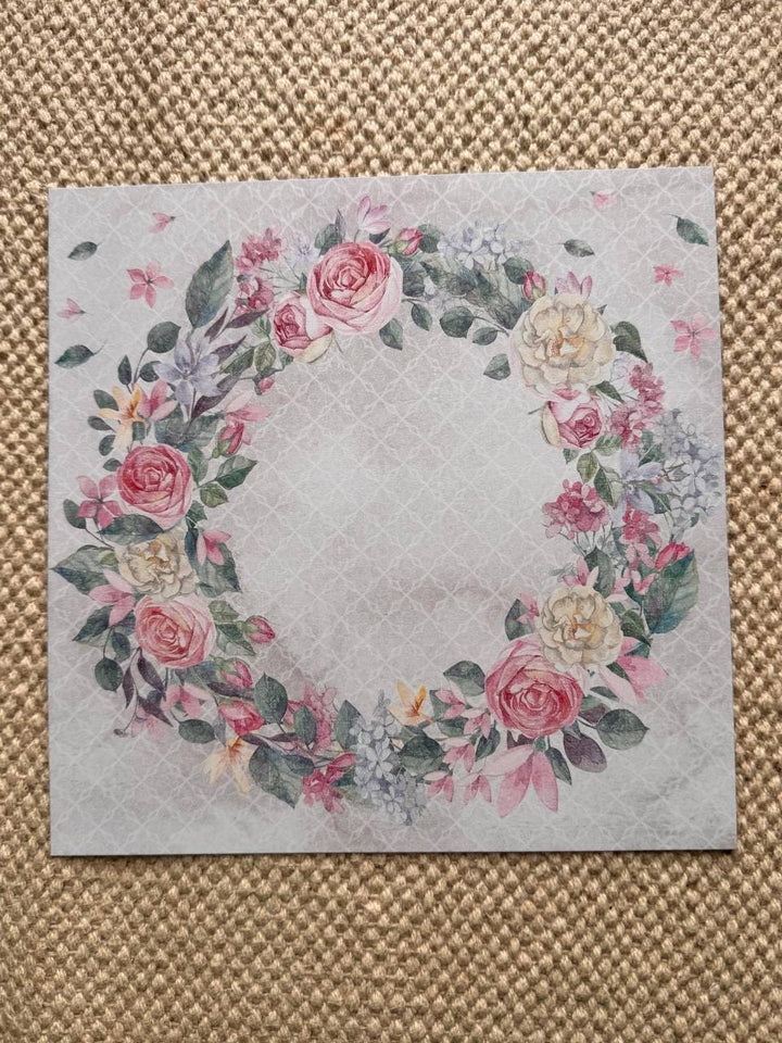 Shabby Love Scrapbook Paper Pad 8x8, Fabrika Decoru Double Sided Cardstock, Floral Paper, Junk Journal Supplies
