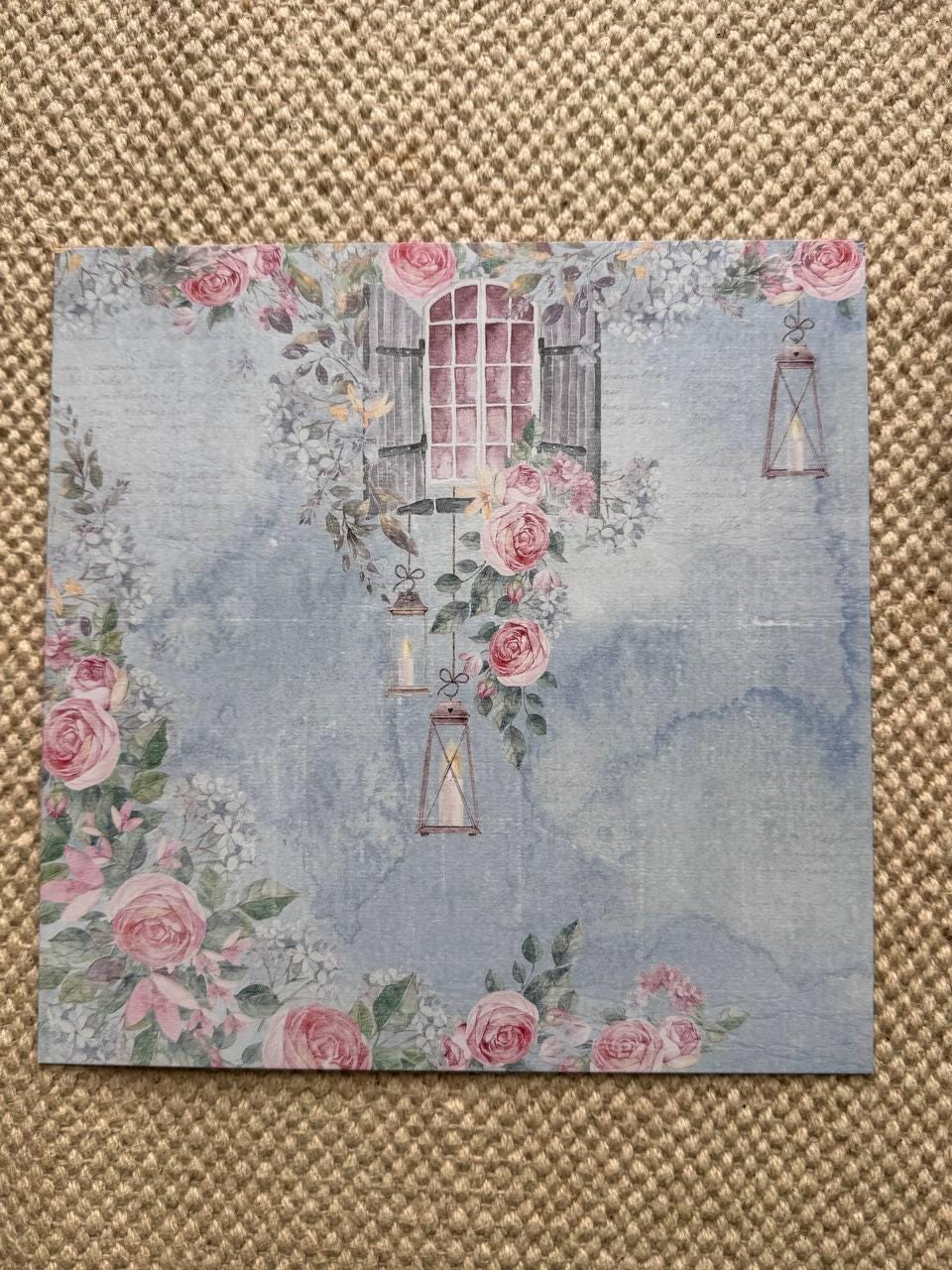 Shabby Love Scrapbook Paper Pad 8x8, Fabrika Decoru Double Sided Cardstock, Floral Paper, Junk Journal Supplies