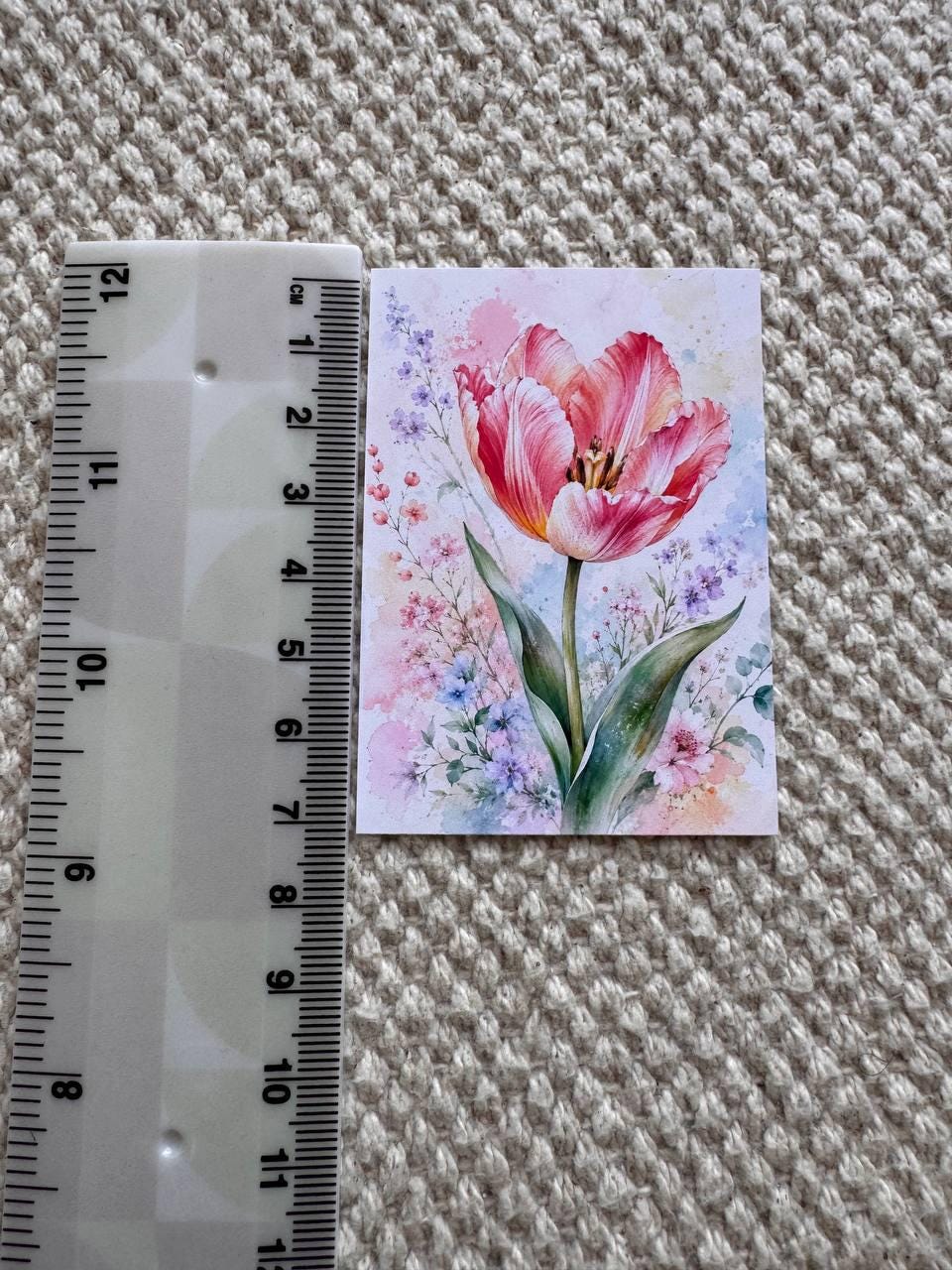 Watercolor Floral Stickers Set of 16, Vintage Flower Journal Stickers, Botanical Scrapbook Ephemera, Handmade in the UK