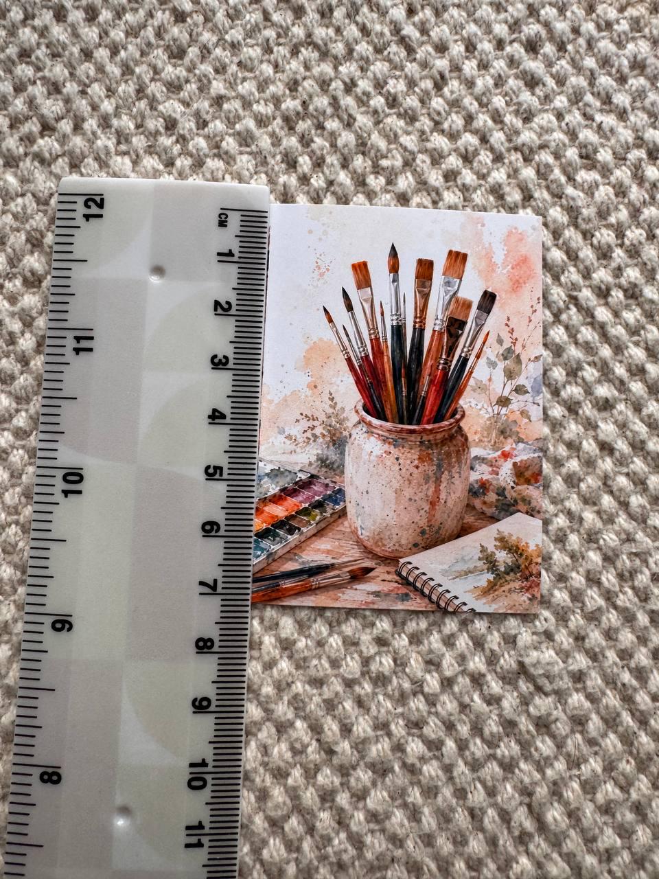 Artist Studio Stickers Set of 16, Watercolor Art Supplies Stickers, Painting Journal Stickers, Scrapbooking, Handmade UK Decor