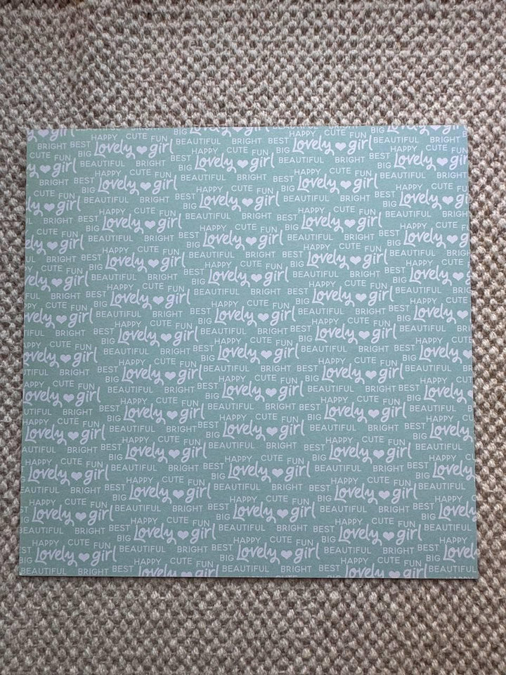 Party Girl Scrapbook Paper 8x8, Double Sided Birthday Party Paper, Girls Junk Journal Card Making Craft Supplies