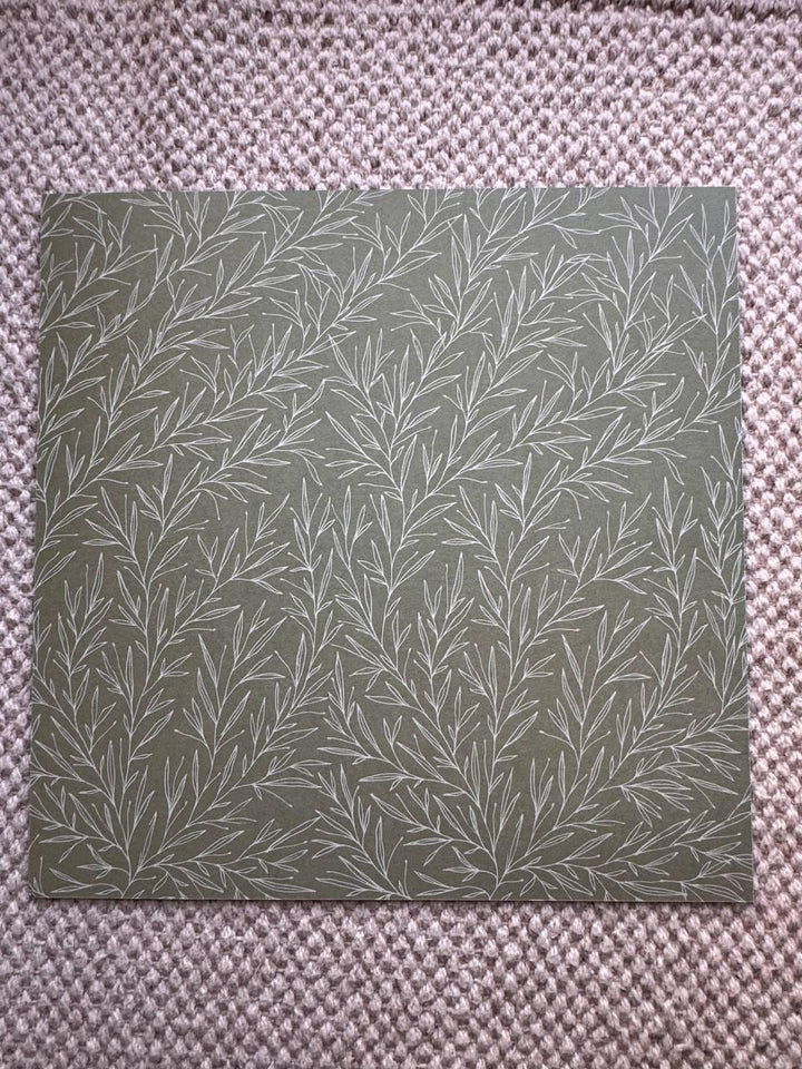 Night Garden Scrapbook Paper 8x8, Double Sided Floral Botanical Paper, Junk Journal Card Making Craft Supplies