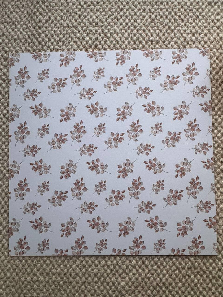 Sentimental Story Scrapbook Paper 8x8, Double Sided Vintage Floral Paper, Junk Journal Card Making Supplies