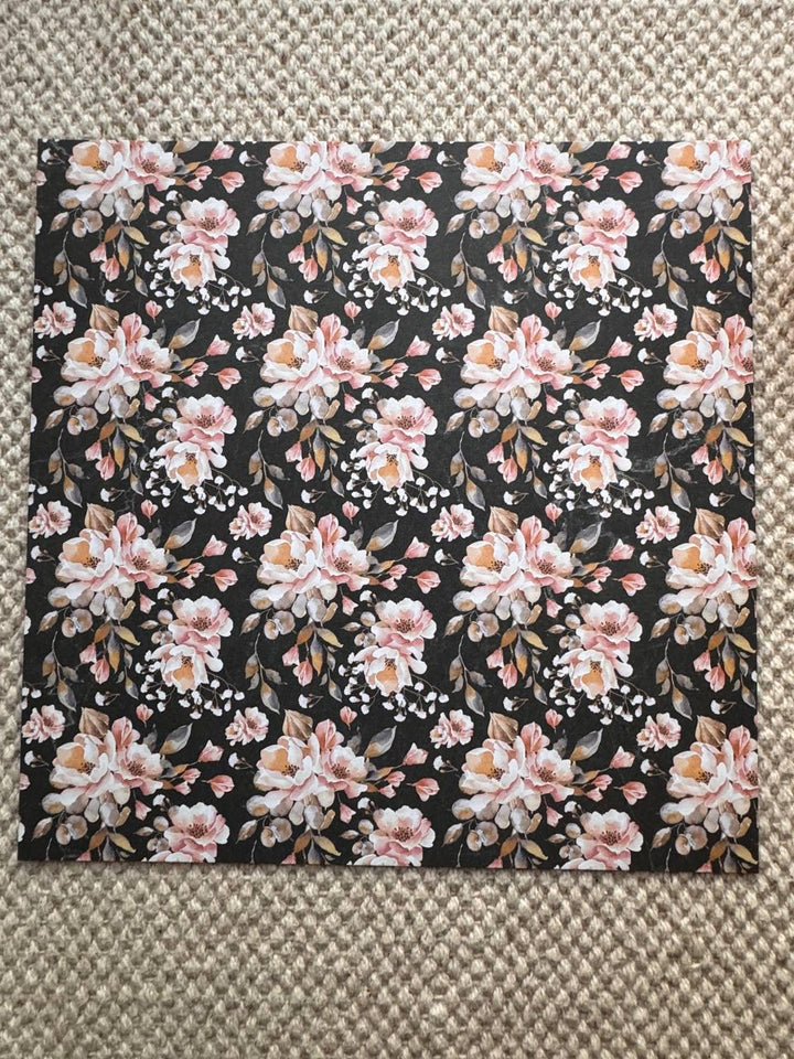 Sentimental Story Scrapbook Paper 8x8, Double Sided Vintage Floral Paper, Junk Journal Card Making Supplies