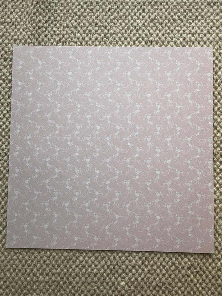 Nostalgia Scrapbook Paper 12x12, Double Sided Vintage Floral Paper, Shabby Chic Junk Journal Craft Supplies