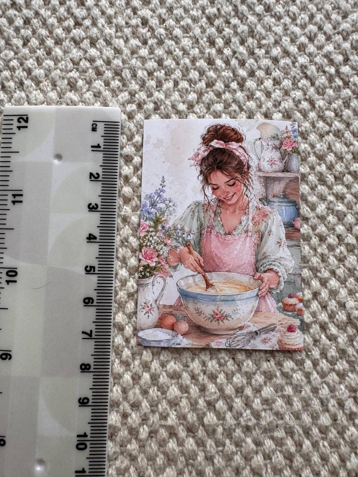 16 Vintage Baking Stickers, Cottage Kitchen Stickers, Floral Bakery & Cake Stickers, Junk Journal, Scrapbook, Cottagecore Craft