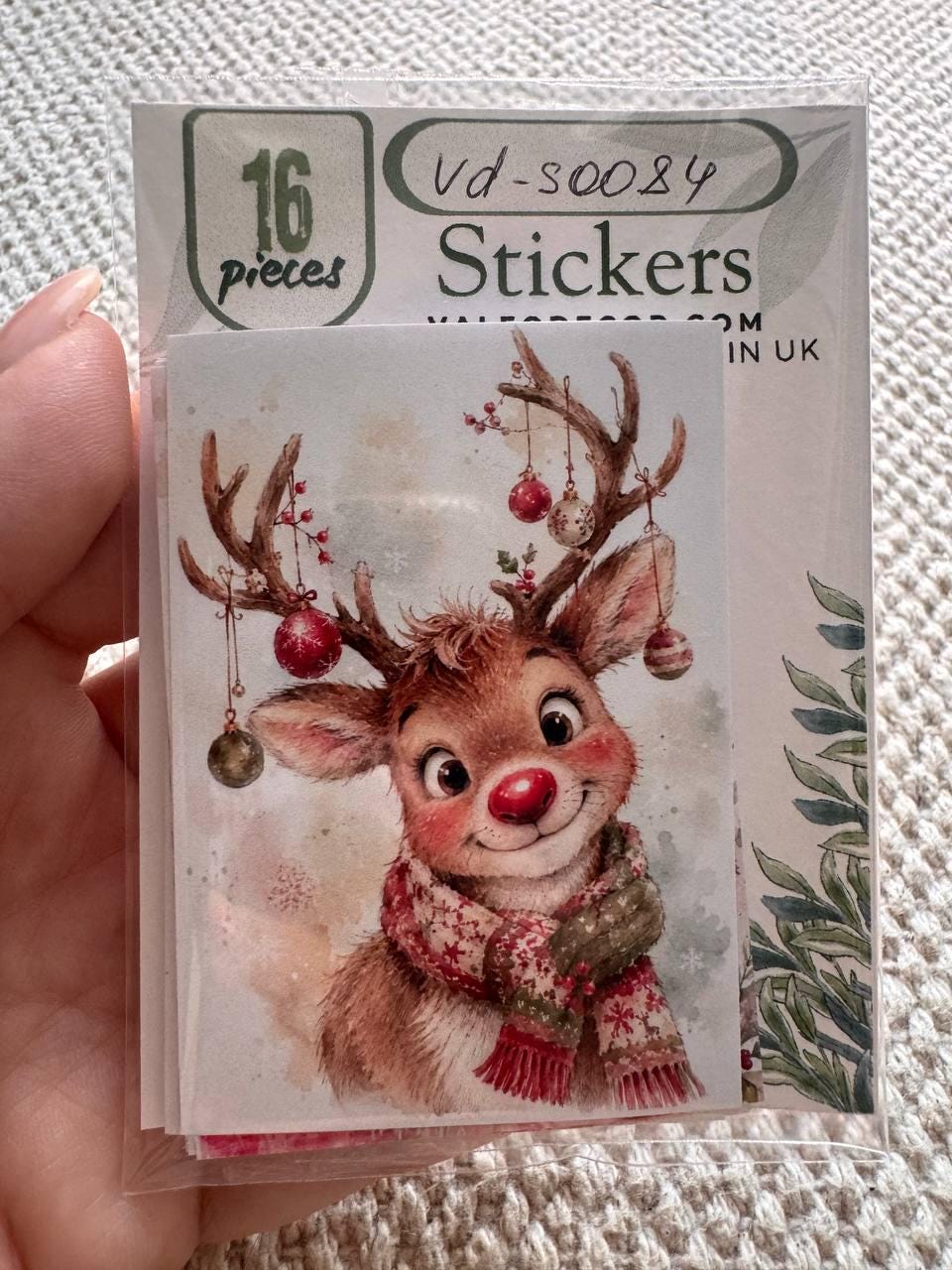16 Cute Christmas Animal Stickers, Watercolour Festive Animals, Reindeer Fox Cat Koala, Junk Journal Scrapbook Christmas Craft Supplies