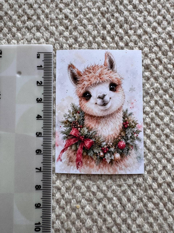 16 Cute Christmas Animal Stickers, Watercolour Festive Animals, Reindeer Fox Cat Koala, Junk Journal Scrapbook Christmas Craft Supplies