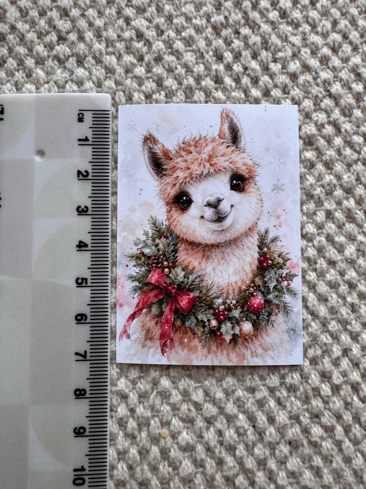 16 Cute Christmas Animal Stickers, Watercolour Festive Animals, Reindeer Fox Cat Koala, Junk Journal Scrapbook Christmas Craft Supplies