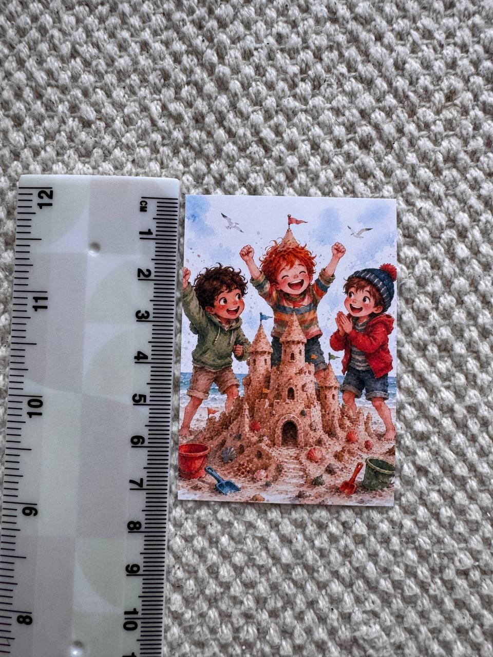 Vintage Boys Friendship Stickers Set of 16, Watercolor Adventure Kids Stickers, Junk Journal, Scrapbook, Handmade in the UK Decor