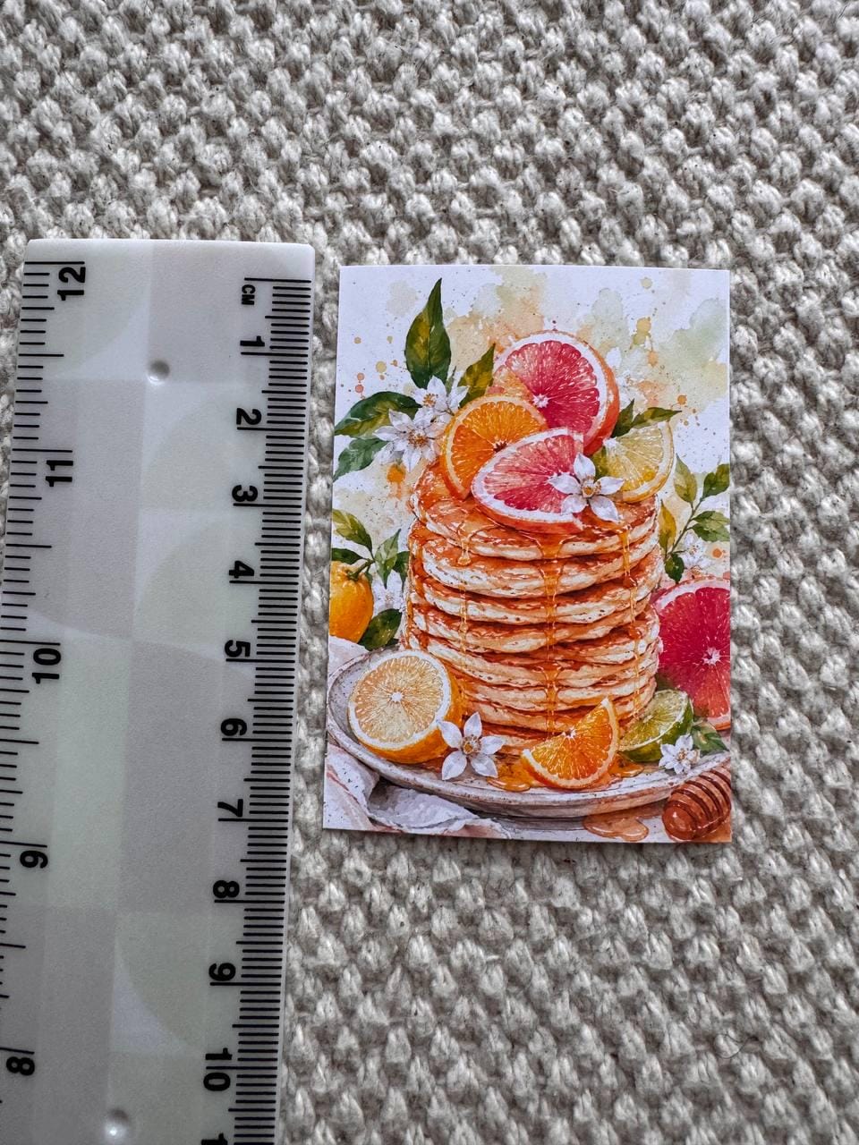 Citrus Dessert Stickers Set of 16, Watercolor Lemon Cake & Orange Bakery Stickers, Junk Journal, Handmade in the UK Decor