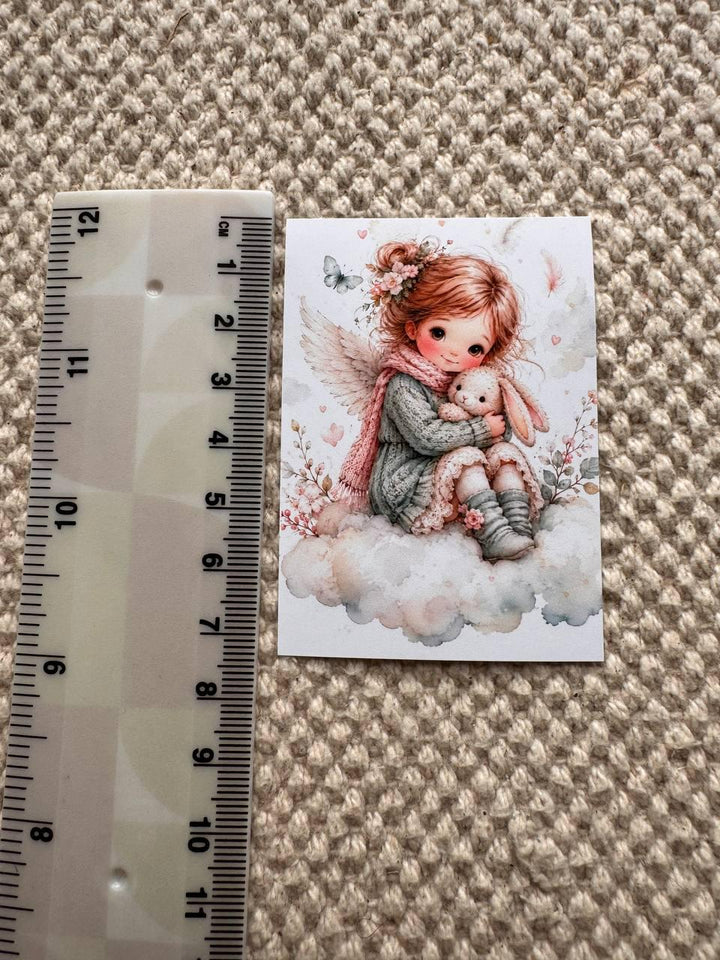 16 Cute Fairy Girl Stickers, Woodland Bunny Stickers, Whimsical Watercolour Stickers, Junk Journal Scrapbook Planner Craft Supplies