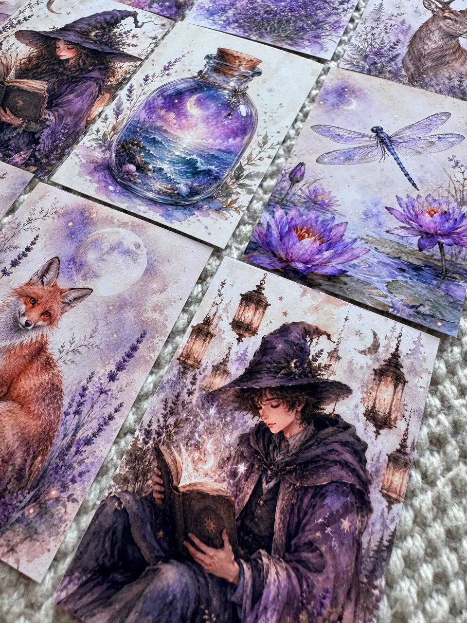 16 Fantasy Watercolor Stickers, Fairy Witch Dragon Forest Animals, Cottagecore Magic Journal Stickers, Scrapbook Ephemera Set UK