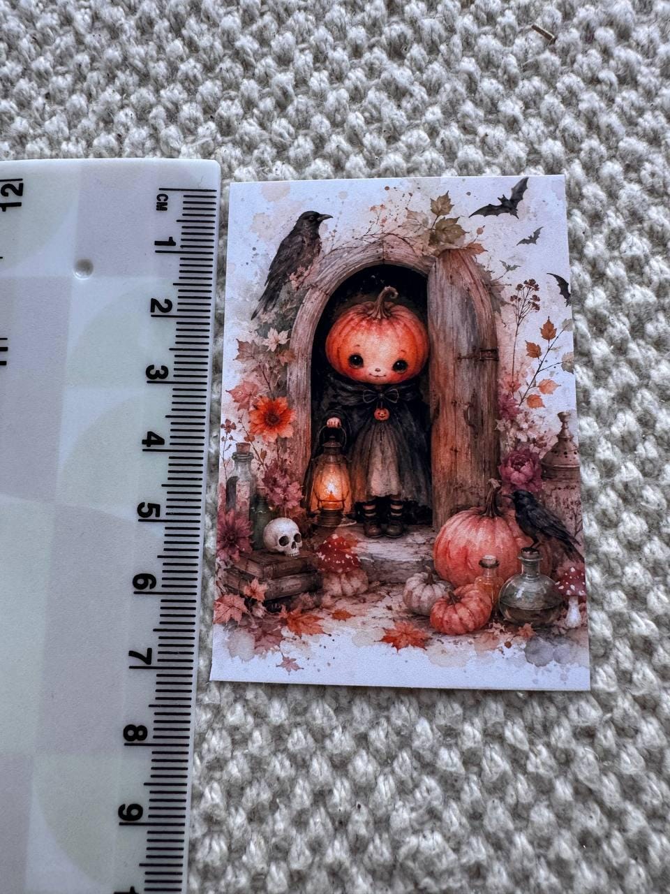 16 Cute Halloween Watercolor Stickers, Kawaii Ghost Pumpkin Witch Gothic Journal Stickers, Spooky Scrapbook Ephemera Set UK