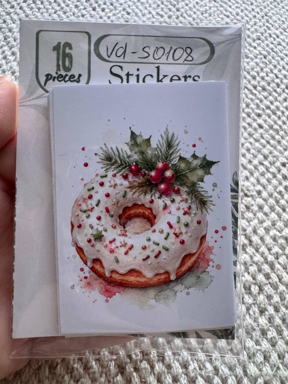 16 Christmas Dessert Stickers, Watercolor Holiday Baking Stickers, Gingerbread Scrapbook Stickers, Cozy Journal Stickers UK