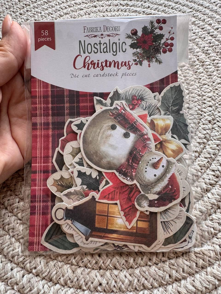 58 Christmas Ephemera, Nostalgic Christmas Die Cut Cardstock Pieces, Junk Journal Supplies, NOT Stickers