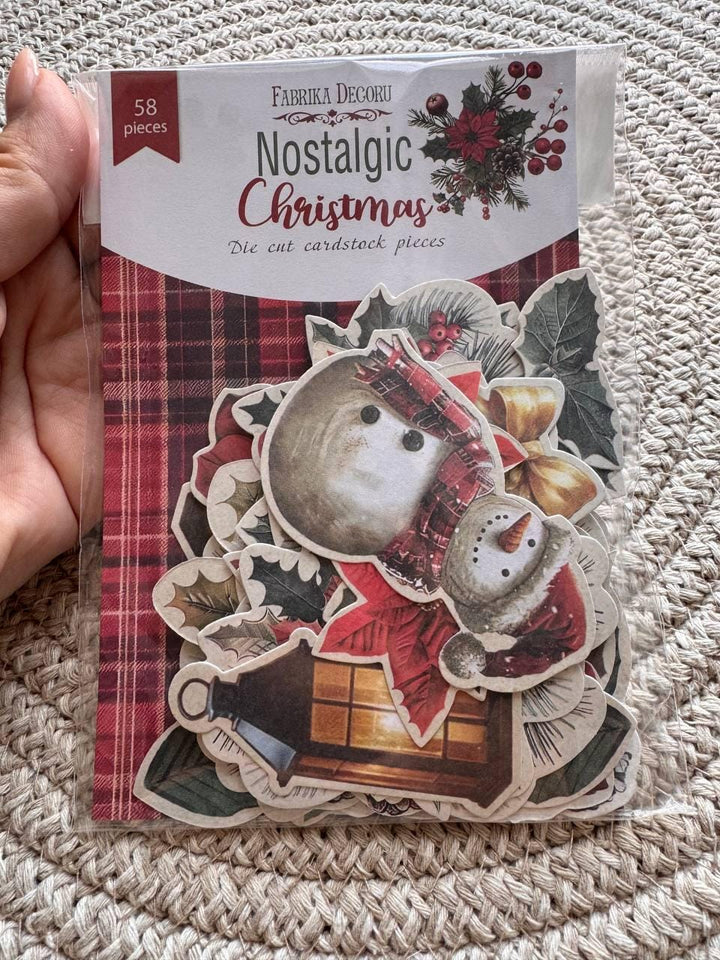 58 Christmas Ephemera, Nostalgic Christmas Die Cut Cardstock Pieces, Junk Journal Supplies, NOT Stickers