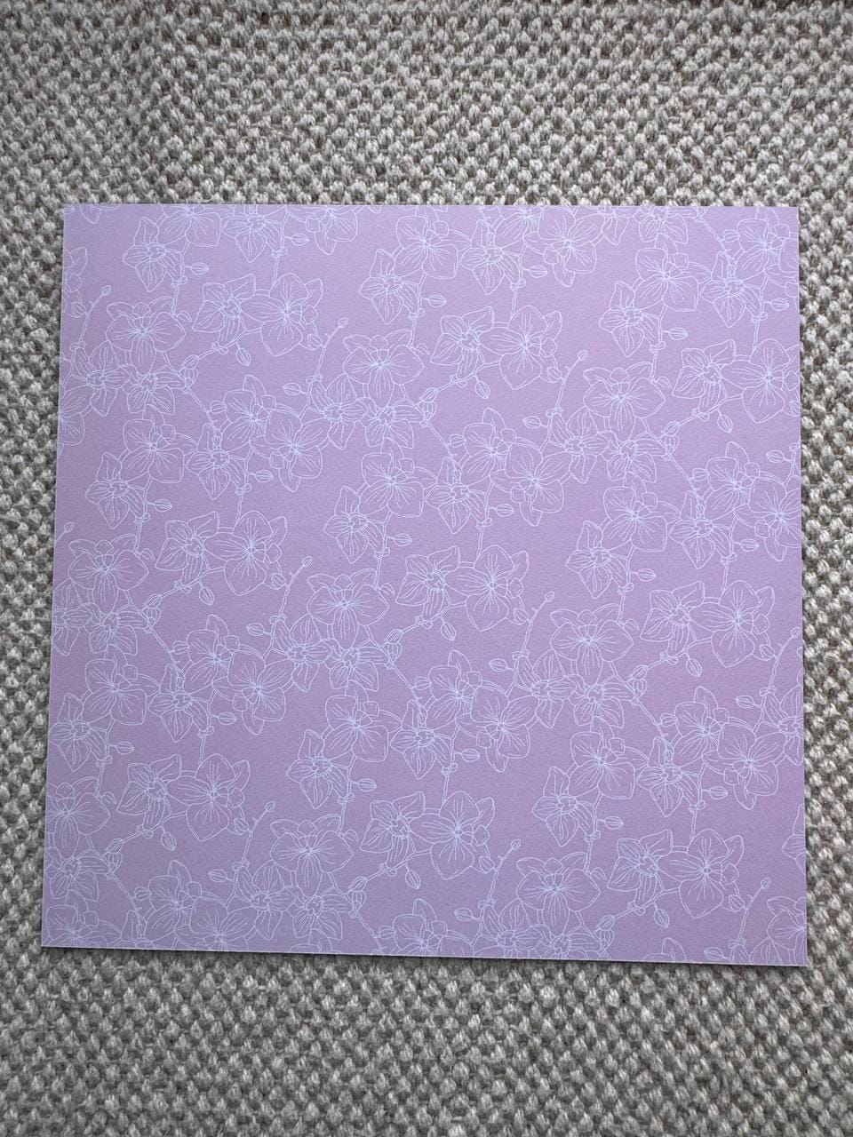 Tender Orchid Scrapbook Paper Pad 8x8, Double-Sided Floral Paper, Botanical Paper for Junk Journal Crafts