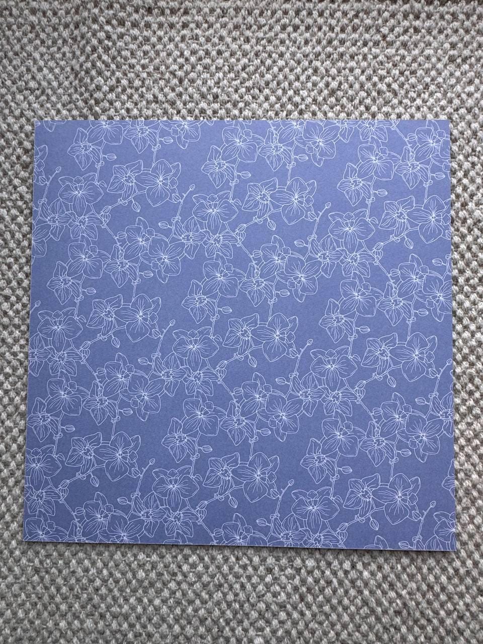 Tender Orchid Scrapbook Paper Pad 8x8, Double-Sided Floral Paper, Botanical Paper for Junk Journal Crafts