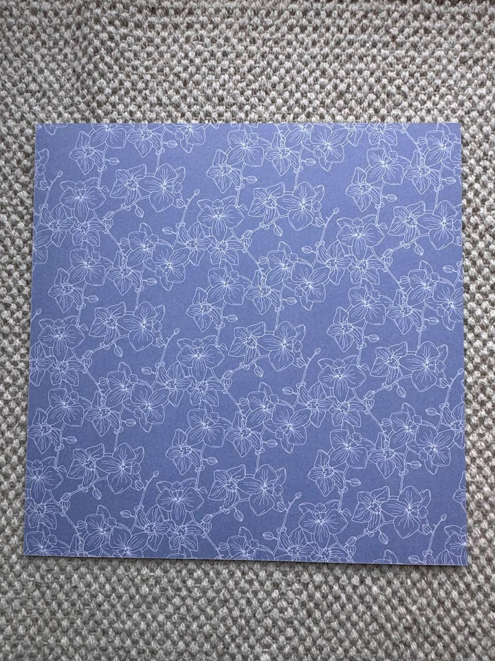 Tender Orchid Scrapbook Paper Pad 8x8, Double-Sided Floral Paper, Botanical Paper for Junk Journal Crafts