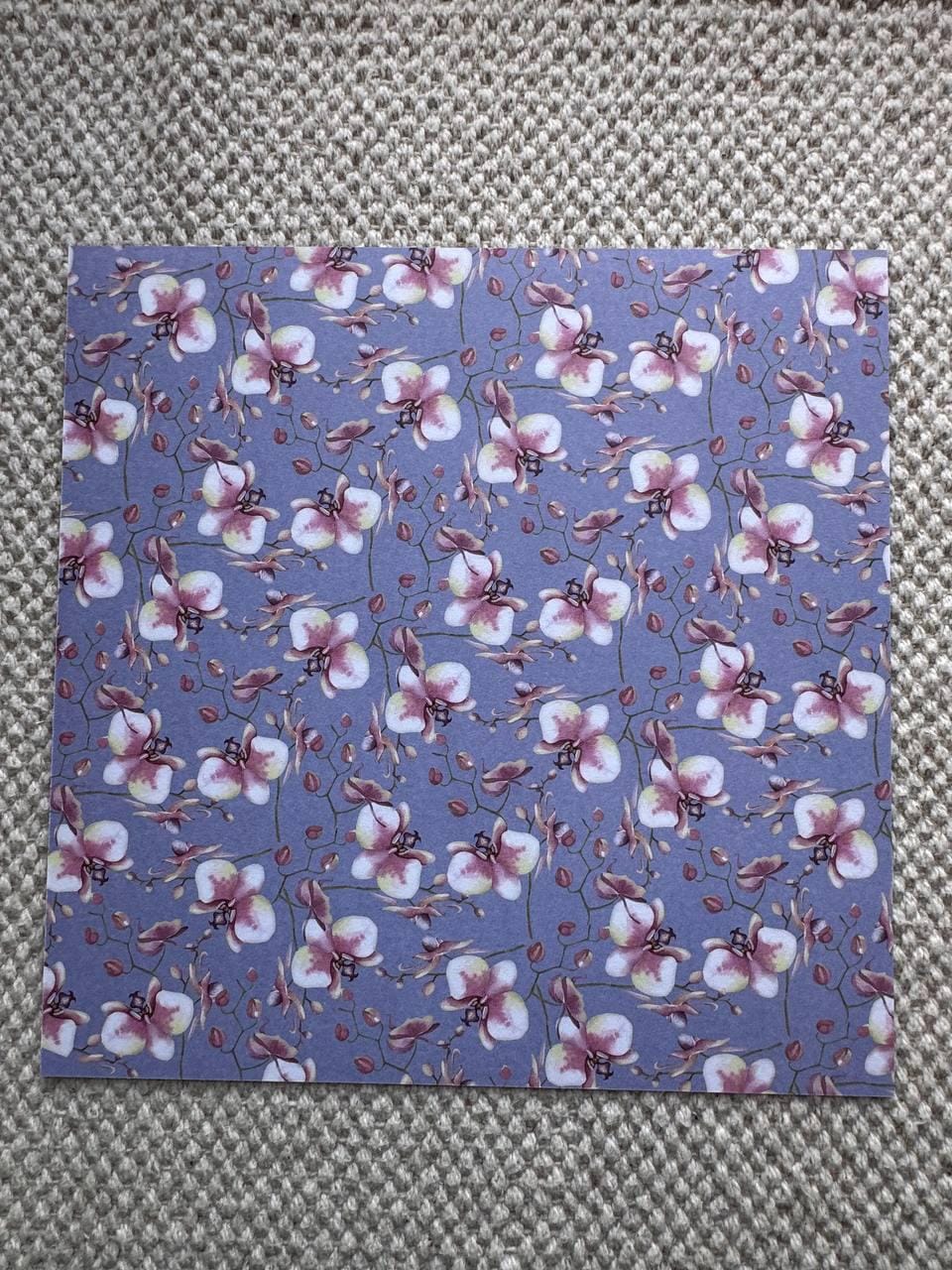 Tender Orchid Scrapbook Paper Pad 8x8, Double-Sided Floral Paper, Botanical Paper for Junk Journal Crafts