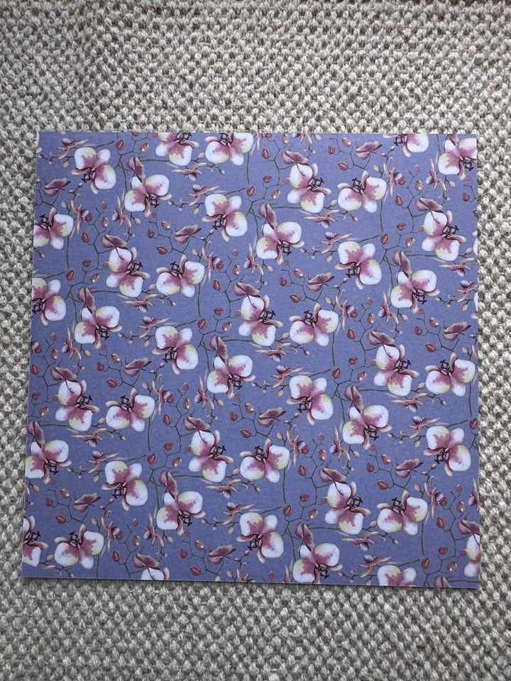 Tender Orchid Scrapbook Paper Pad 8x8, Double-Sided Floral Paper, Botanical Paper for Junk Journal Crafts