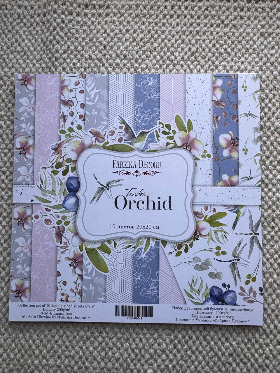 Tender Orchid Scrapbook Paper Pad 8x8, Double-Sided Floral Paper, Botanical Paper for Junk Journal Crafts