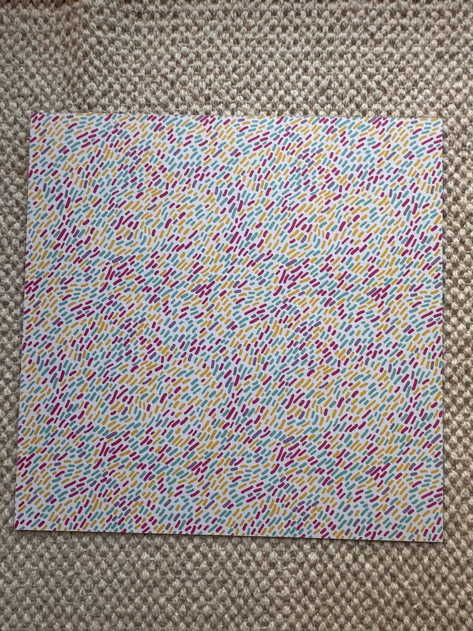 Party Girl Scrapbook Paper 8x8, Double Sided Birthday Party Paper, Girls Junk Journal Card Making Craft Supplies