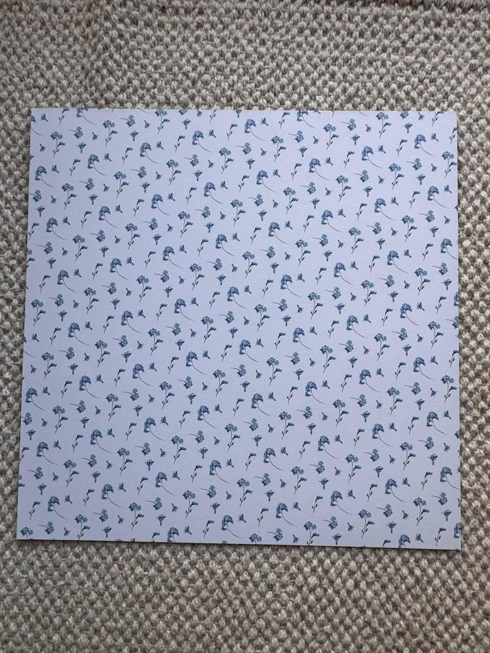 Night Garden Scrapbook Paper 8x8, Double Sided Floral Botanical Paper, Junk Journal Card Making Craft Supplies