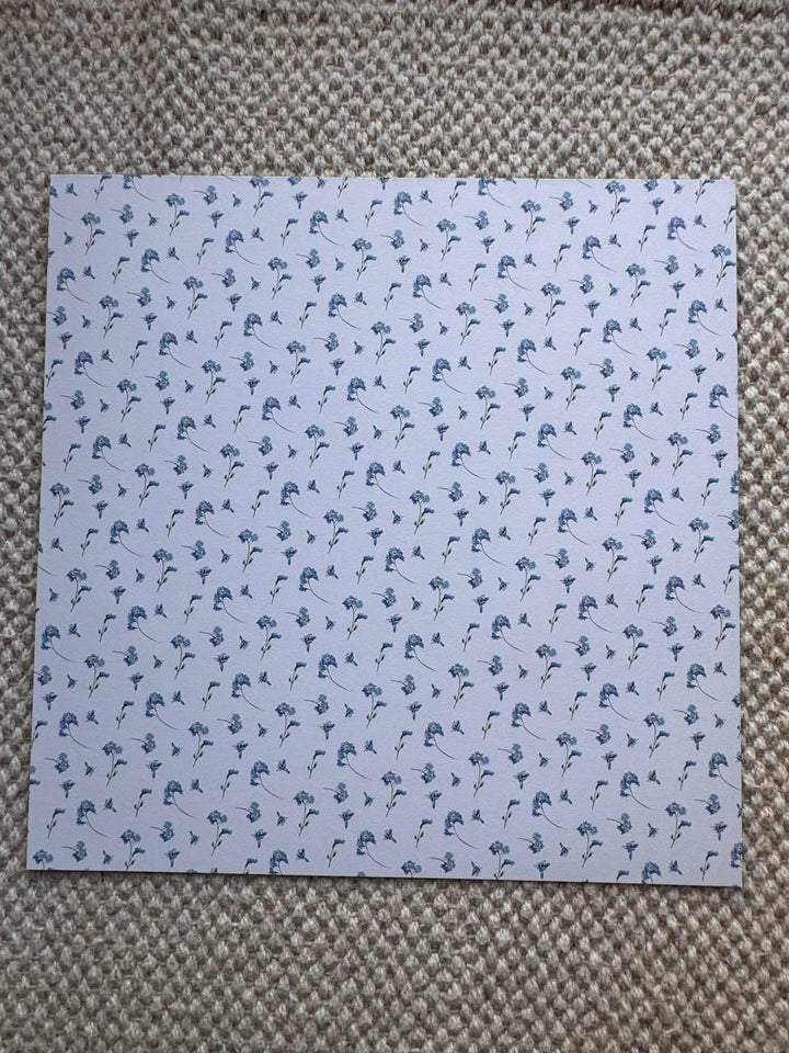 Night Garden Scrapbook Paper 8x8, Double Sided Floral Botanical Paper, Junk Journal Card Making Craft Supplies