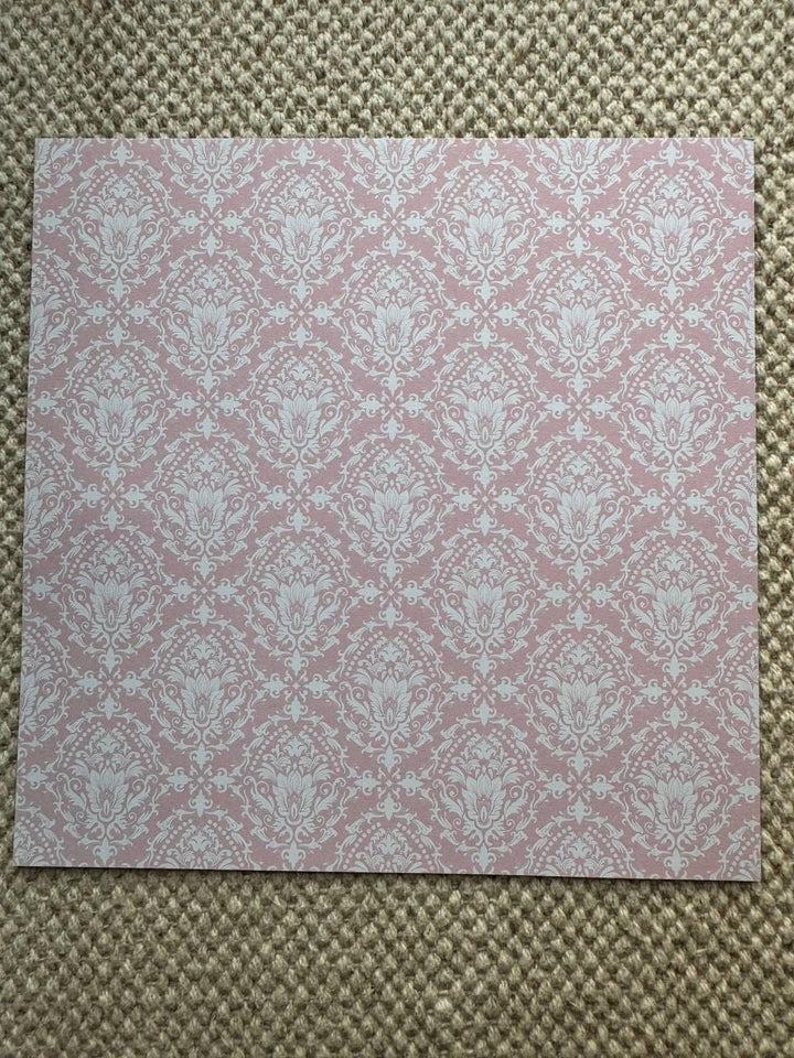 Say Yes Scrapbook Paper 8x8, Double Sided Pink Floral Paper, Wedding Junk Journal Card Making Craft Supplies