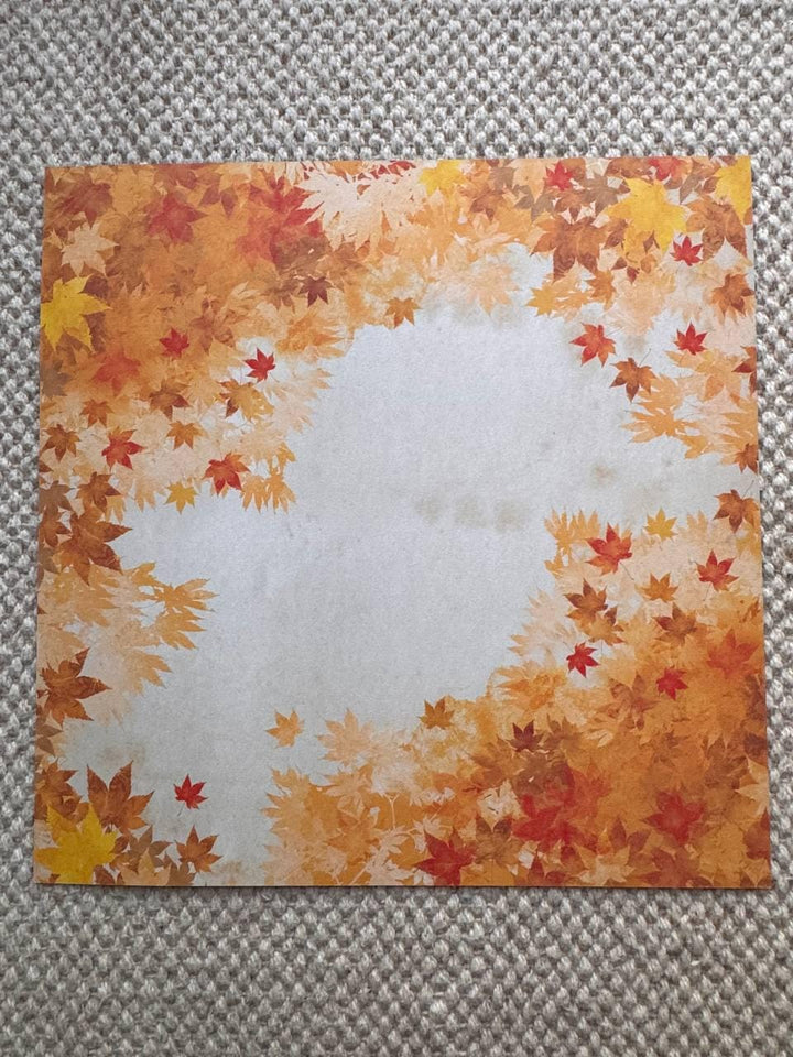 Bright Autumn Scrapbook Paper 8x8, Double Sided Autumn Paper, Fall Botanical Junk Journal Card Making Supplies