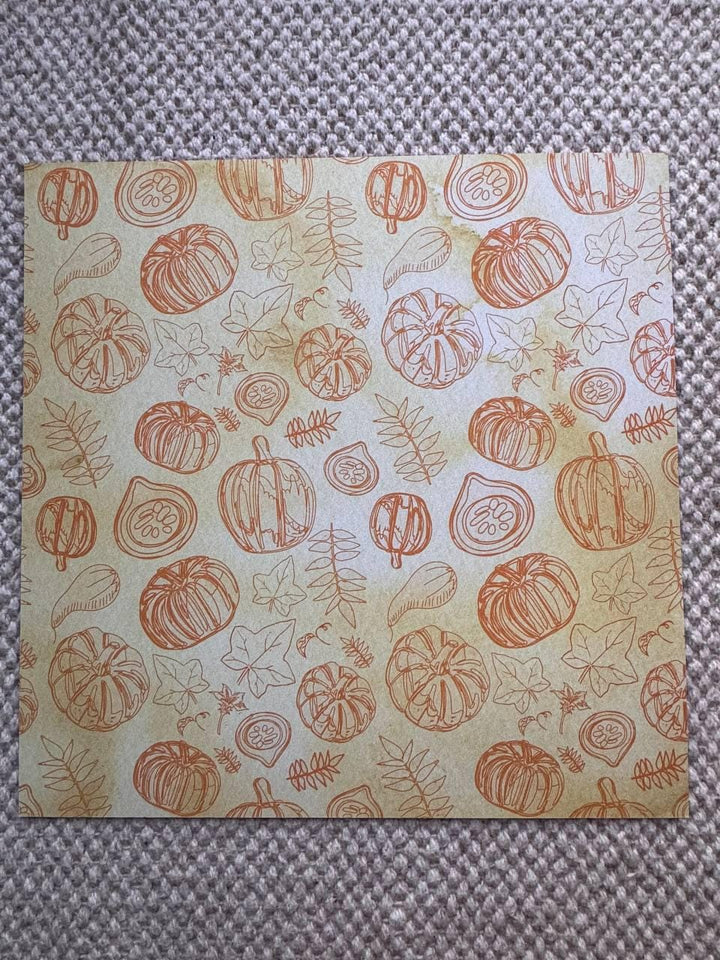 Bright Autumn Scrapbook Paper 8x8, Double Sided Autumn Paper, Fall Botanical Junk Journal Card Making Supplies