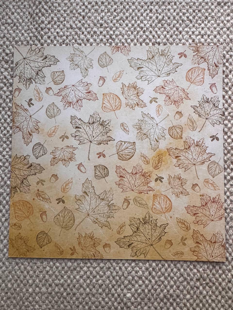Bright Autumn Scrapbook Paper 8x8, Double Sided Autumn Paper, Fall Botanical Junk Journal Card Making Supplies