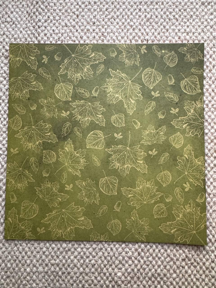 Bright Autumn Scrapbook Paper 8x8, Double Sided Autumn Paper, Fall Botanical Junk Journal Card Making Supplies