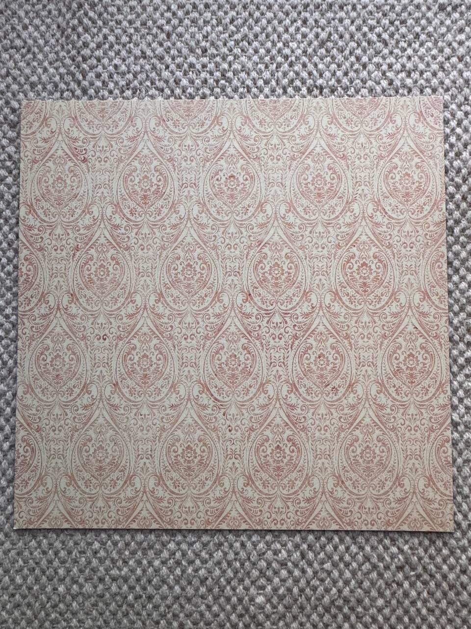 Sentimental Story Scrapbook Paper 8x8, Double Sided Vintage Floral Paper, Junk Journal Card Making Supplies