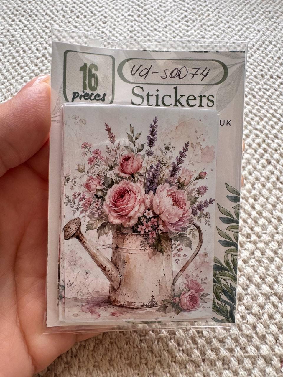 16 Vintage Floral Stickers, Shabby Chic Rose Stickers, Cottagecore Garden, French Vintage Scrapbook, Junk Journal & Card Making