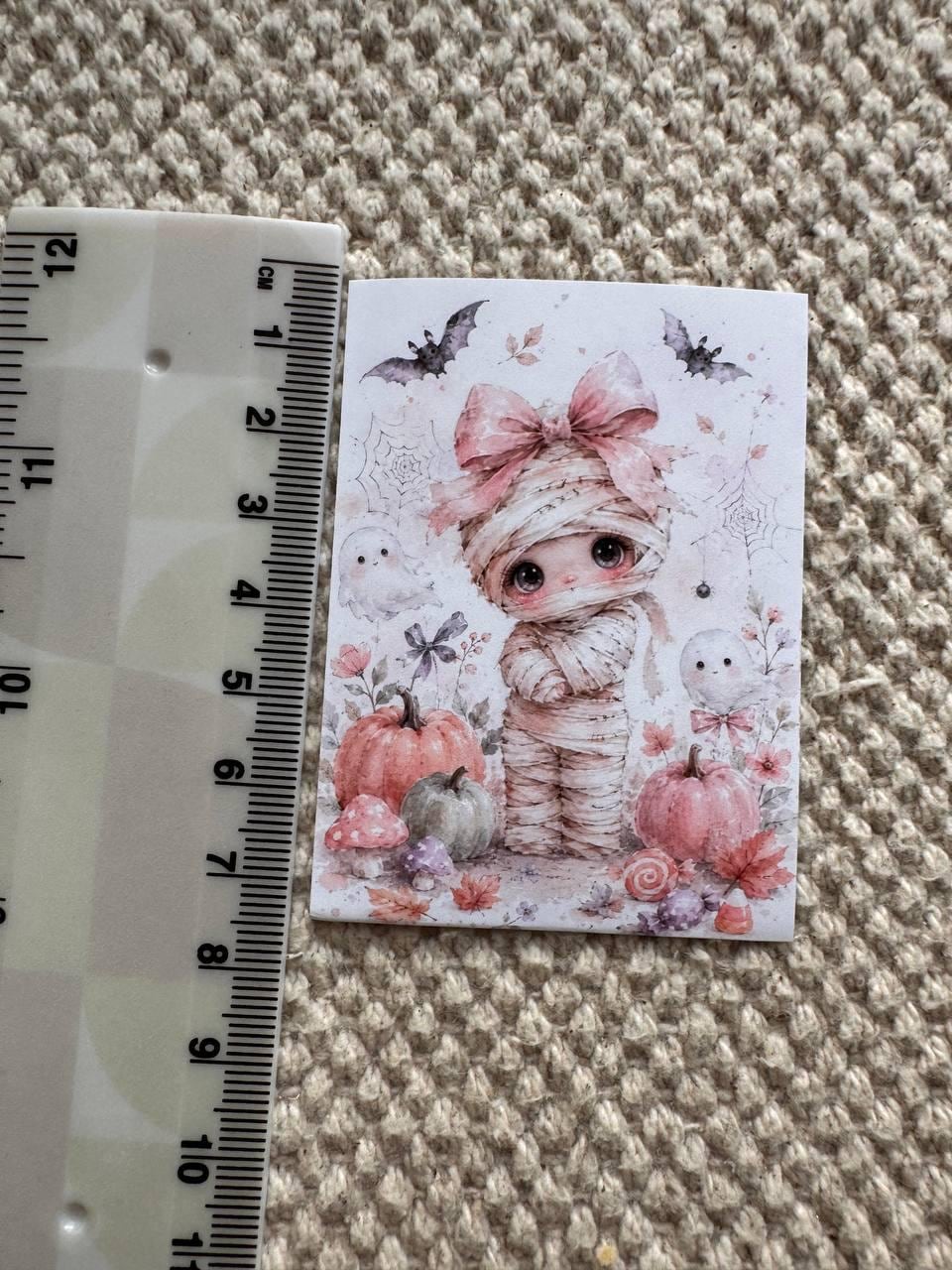 16 Pink Halloween Stickers, Cute Ghost Witch Pumpkin Cat Fox, Pastel Spooky Stickers, Junk Journal Scrapbook Planner Craft Supplies